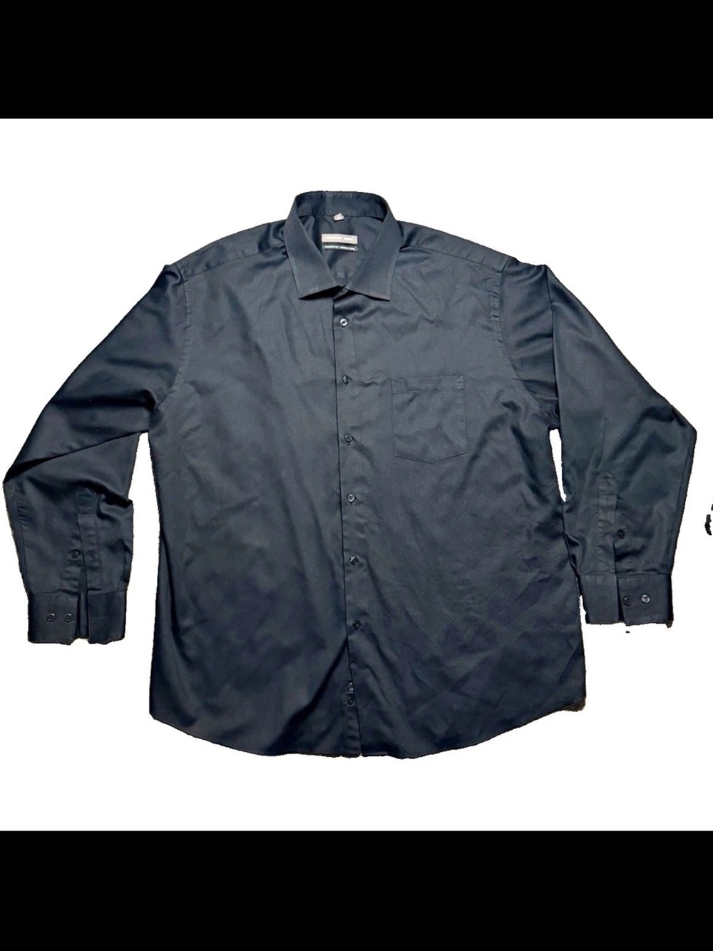 Geoffrey Beene Men's Solid Black Long Sleeve Dress Shirt